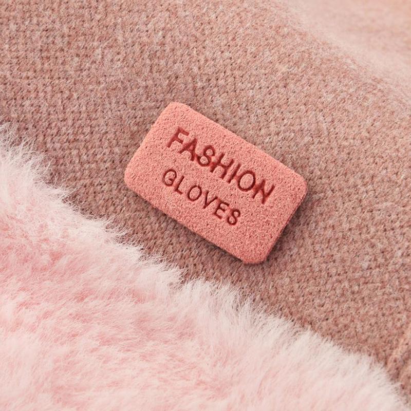 Damen Winterhandschuhe aus dickem Plüsch, modisch, warm, Wildleder, Outdoor, Guantes, Lady, Touchscreen, Fahrhandschuhe, Sport, Radfahren