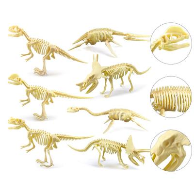 7 ks/Sada Model dinosaura Kreativní sběratelský Detailní archeologická kostra dinosaura Hračka pro