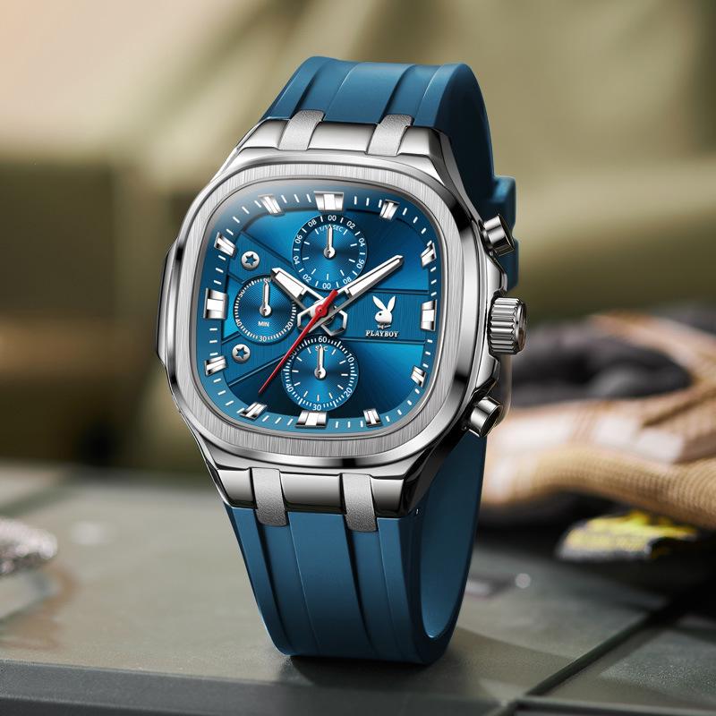 Мужские многофункциональные кварцевые спортивные часы Playboy