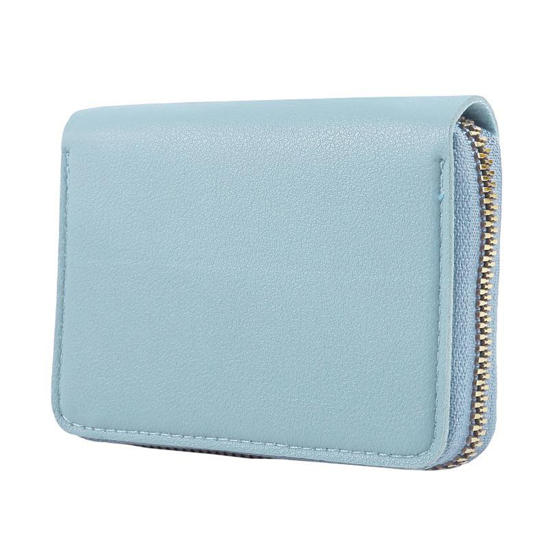 New Casual Wallet Multi-Slot Card Holder Zipper Coin Purse Small Clutch PU Money Bag Purse Cardholder Wallets for Men and Women