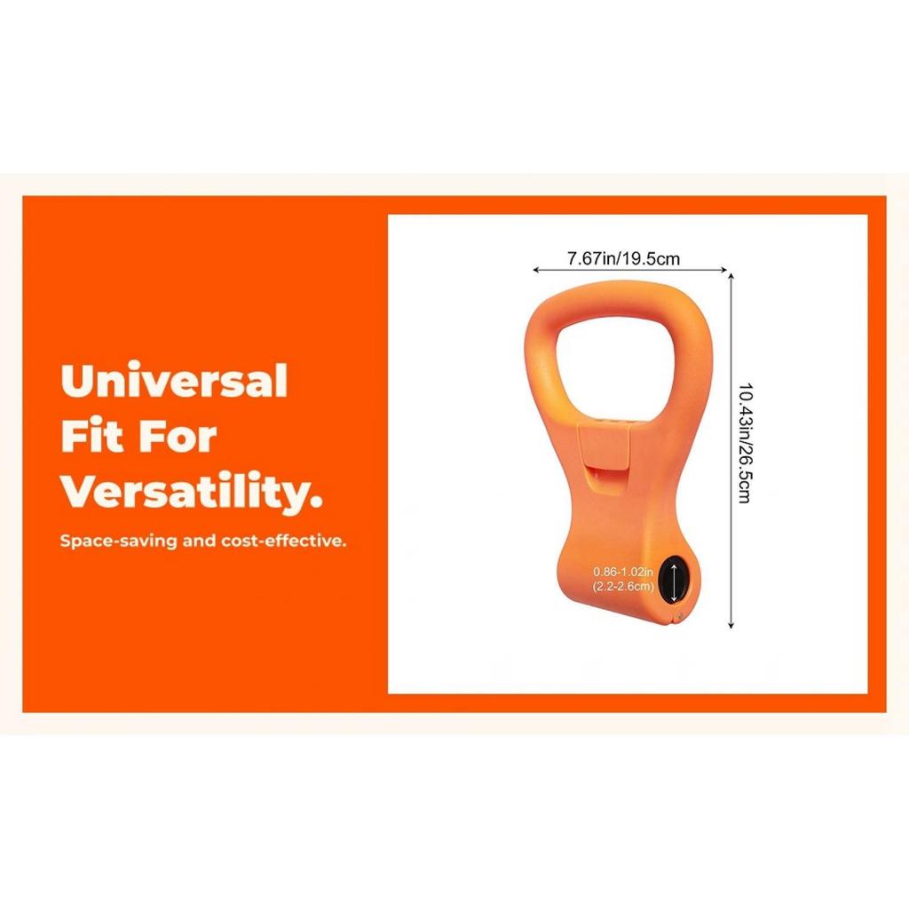 Comfortable Kettlebell Grip, Adjustable Clamps Handle Dumbbells to Kettlebells Conversion Travel