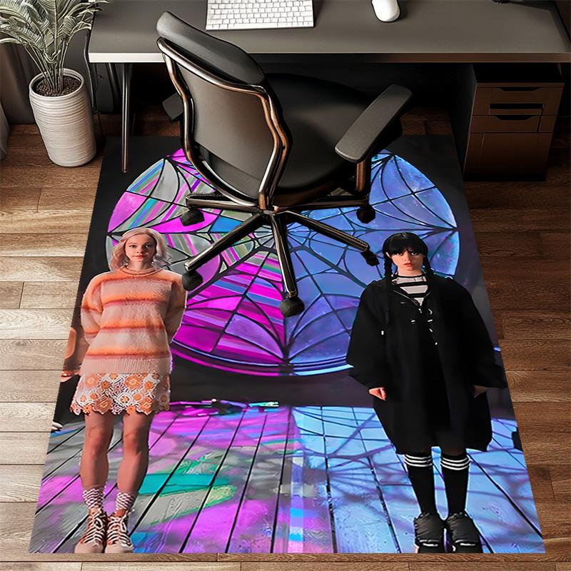 1pc Addams Family Wednesday5 Design Printed Area Rug Carpet for Bedroom Living Room Home Decor Rugs Mat Non Slip Mat Rug for Bedside
