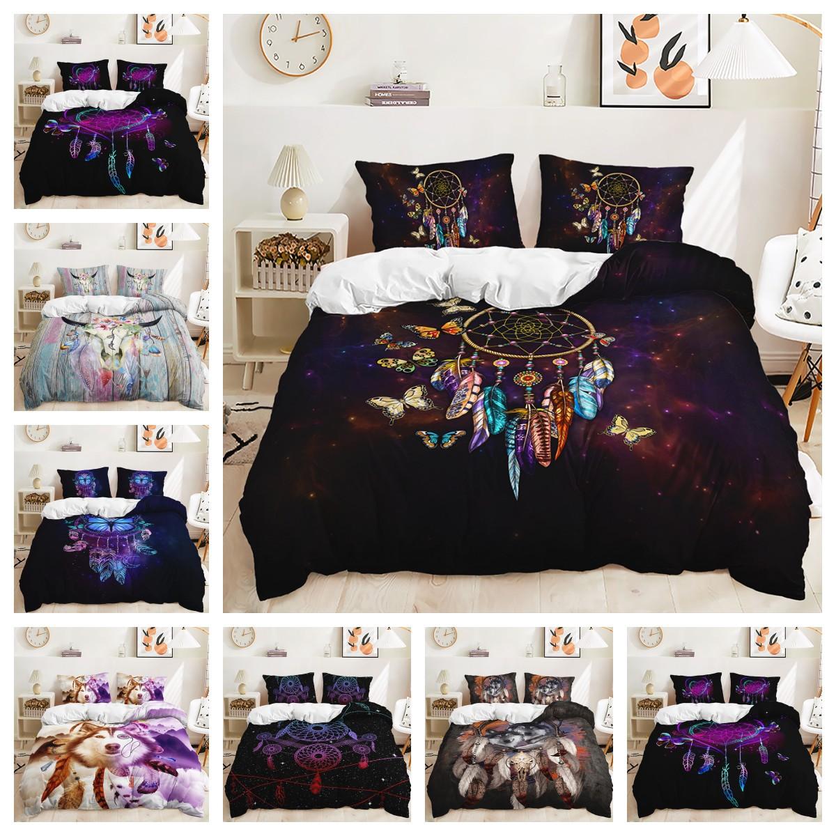 

Three-Piece Dreamcatcher Animal Two-Piece Digital Printing Kit Bedding 135 * 200 (two-piece set) 90g