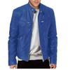 Southern winter warm button fashion domineering locomotive men's multi-pocket PU jacket stand-up neck zipper cardigan leather jacket