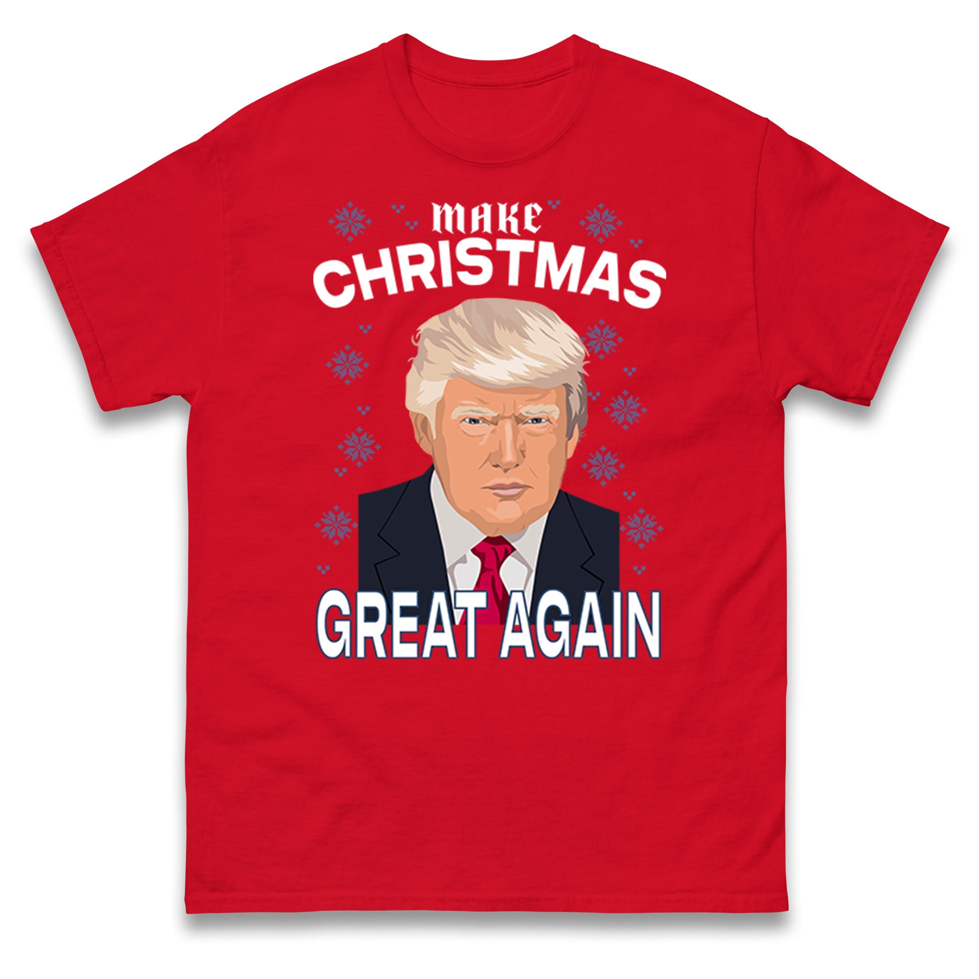 Make Christmas Great Again T-Shirt Tshirt Mens Womens Tops Unisex Tees 100% Cotton L