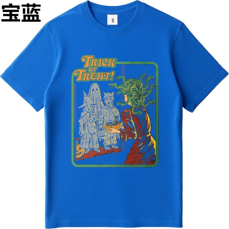 Streetwear summer For men tshirt Trick Of Treat Halloween Horror Short Sleeve Long sleeve Round Neck Tee shirt