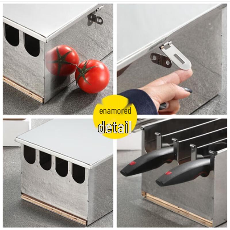 Chahua Stainless Steel 5-Slot Commercial Knife Holder