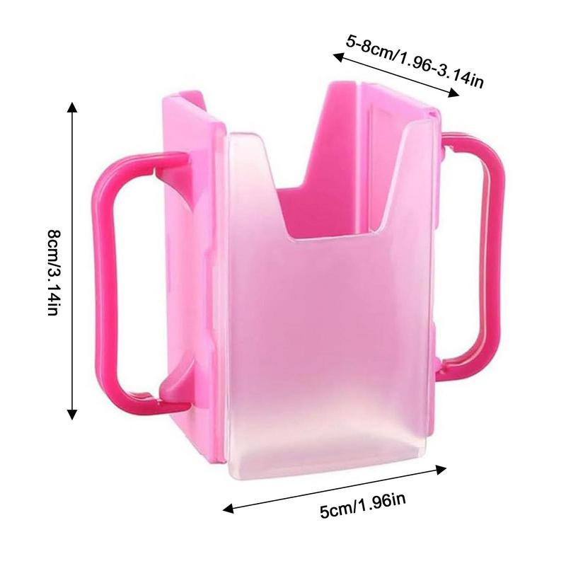 Adjustable Milk Cup Holder with Handle Juice Box Holder Anti Squeeze Bag Holder Portable Adjustable Milk Carton Cup Holder