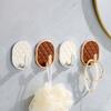 Adhesive Bathroom Hooks Waterproof Rhombus Design Hook Wall Mounted Hanger Hooks