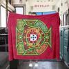Royal Emblem Design blanket Soft and comfortable Camping trip Air conditioning blanket Office rest blanket Outdoor plush blanket