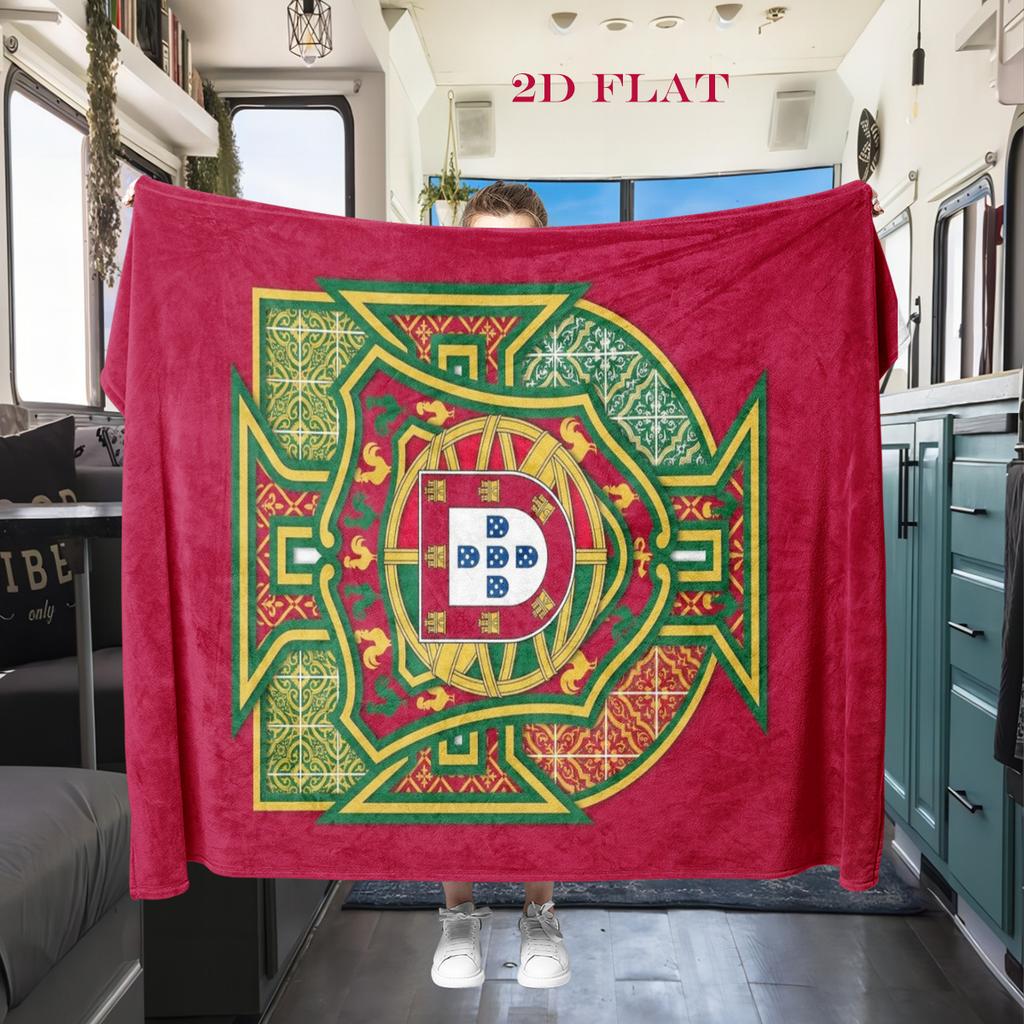 Royal Emblem Design blanket Soft and comfortable Camping trip Air conditioning blanket Office rest blanket Outdoor plush blanket