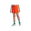 Adidas Solid Color Logo Print Elastic Waist Shorts Women Shorts Orange HG6874