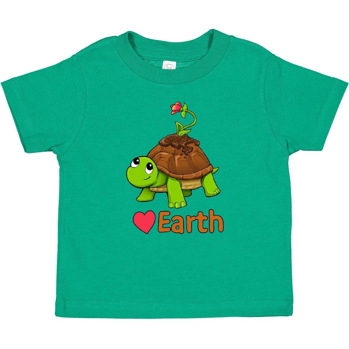 Inktastic Love Earth Cute Turtle For Earth Day Baby T-Shirt Reptile April Flower 130