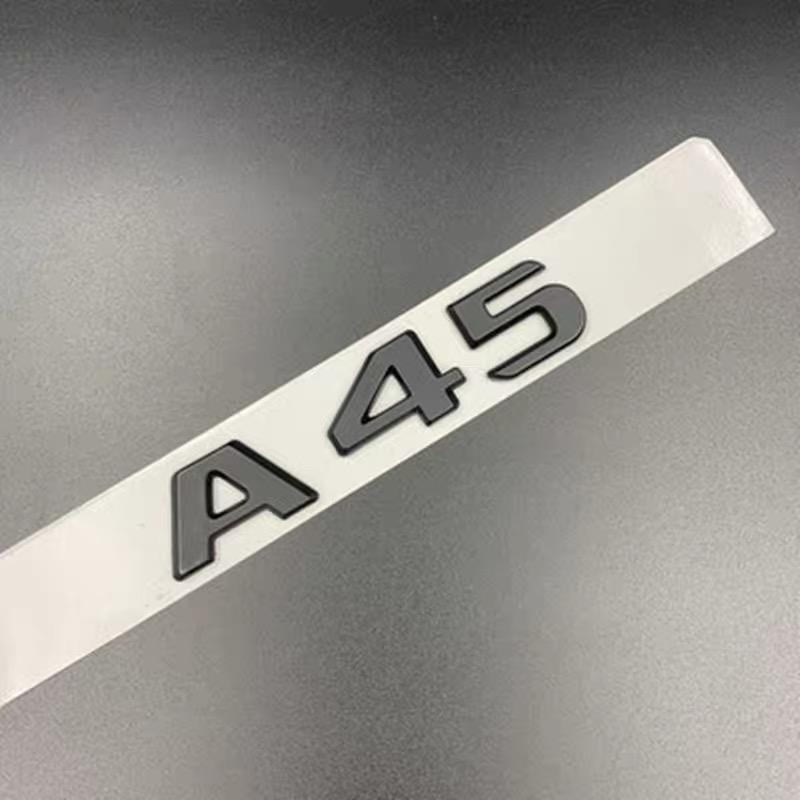 Glossy Black A Class A35 A45 V8 BITURBO TURBO 4MATIC+ Fender Trunk Tailgate Emblem Rear Badge for W176 W177