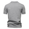 Camel Summer Embroidery Large Pineapple Pattern Woolen Polo Sweater for Men's Business, Seagull Collar, Men's Short Sleeve Sweater