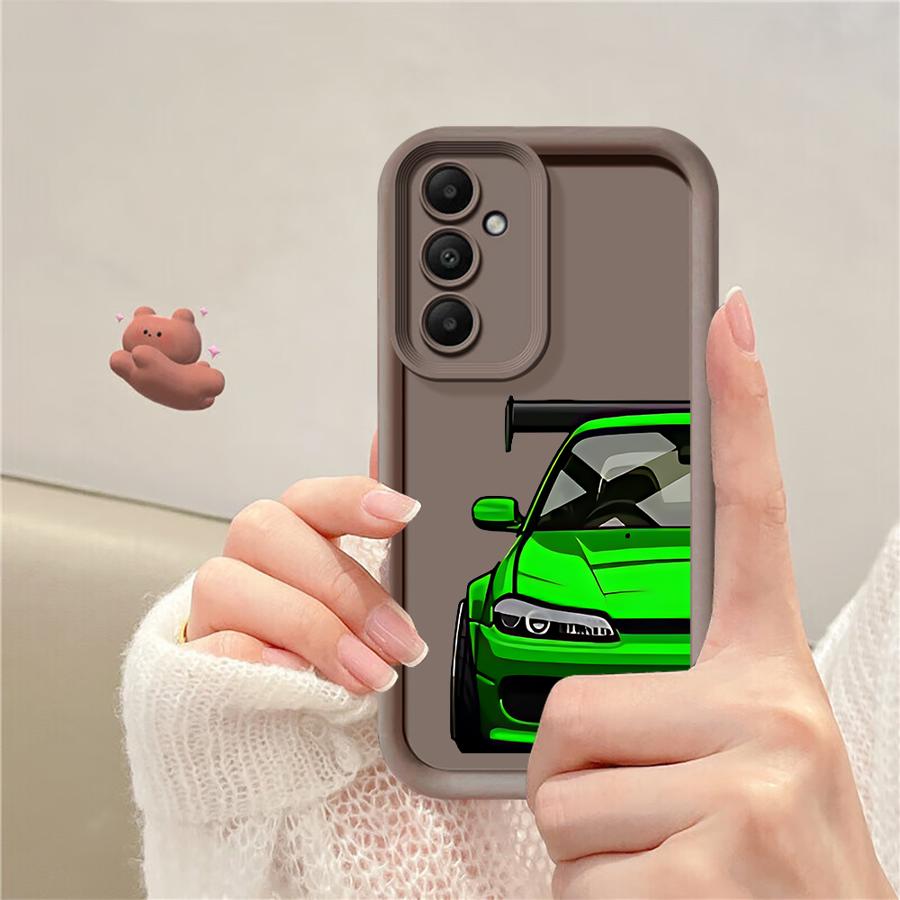 Case for Samsung Galaxy A23 A32 A34 A73 A52 A22 A24 A25 A26 A54 A21s A53 A31 Soft Cover Japan JDM Sports Cars