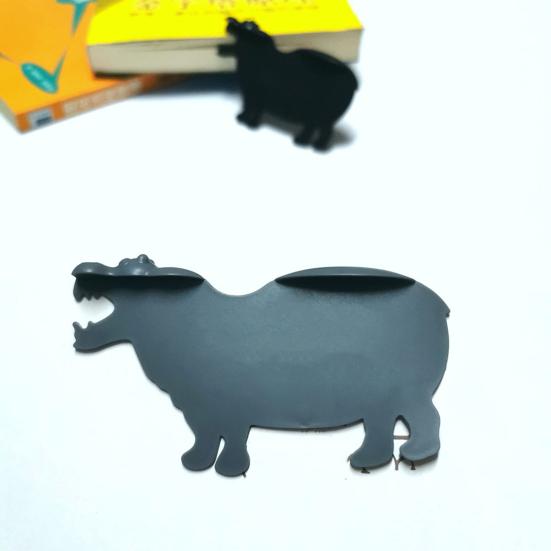 

1 комплект, закладка для животных, креативная многоразовая 3D-закладка в форме бегемота, дневник, закладка для скрапбукинга, школьные принадлежности