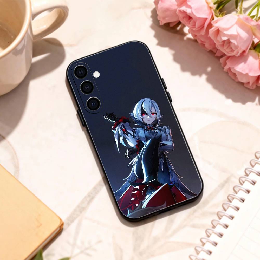 A-Arlecchino G-Genshin Impact Handyhülle Für Samsung Galaxy A73,A72,A71,A70,A53,A52,A51,Andere Weiche Schwarze Hülle