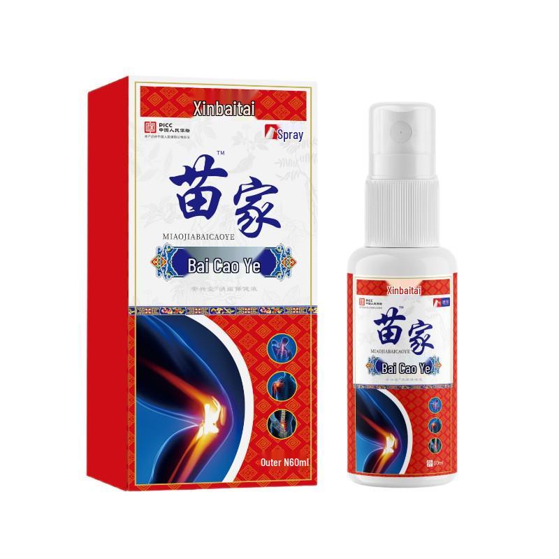 Miao Family Herbal Pain Relief Spray for Shoulder, Neck, Waist, and Legs - 60ml