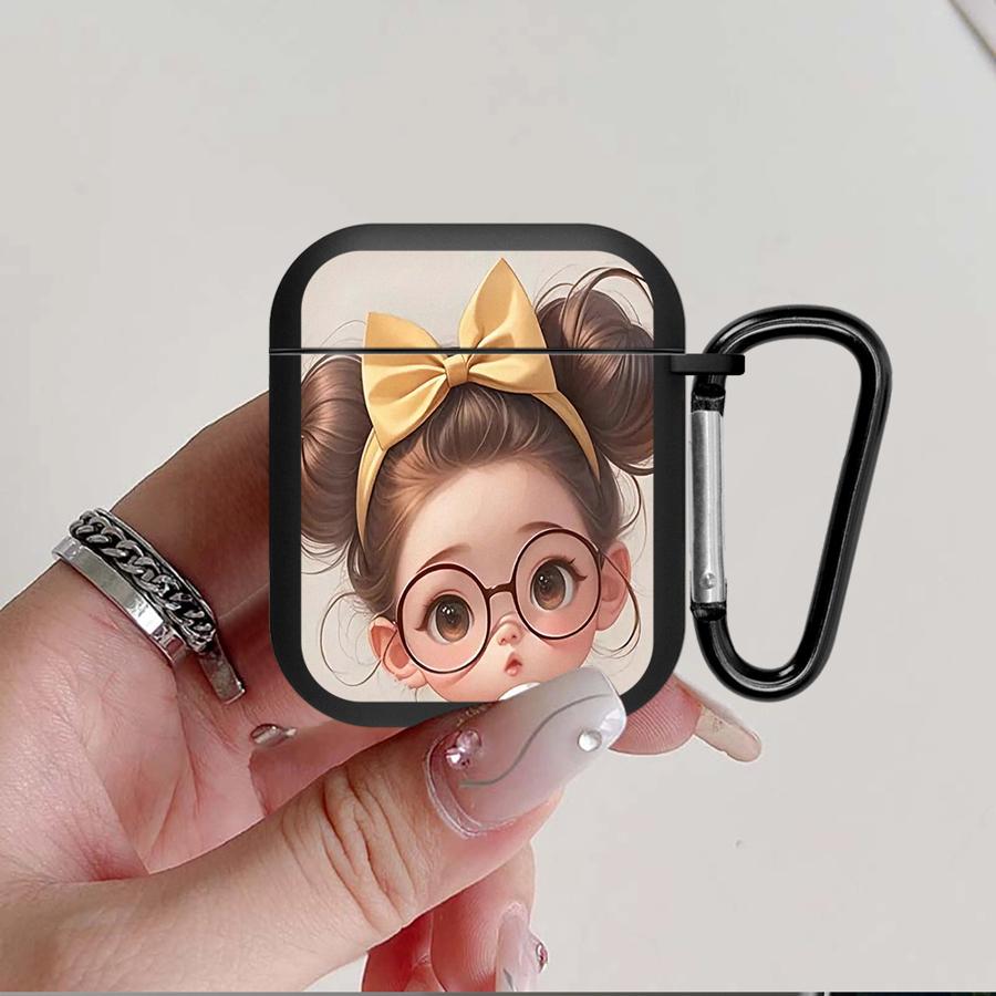 Bun Hairstyle Girl Case For Airpods Pro 3 Pro2 2 Pro3 4 1 Earphone Cases Cover