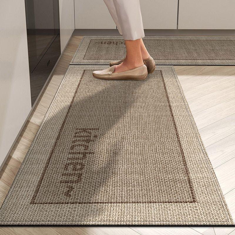 Thicken Belgian Velvet Kitchen Floor Mat Kitchen Carpet Foot Mats Long Area Rugs Carpet for Living Room Absorbent Foot Mats Bedroom Door Mat