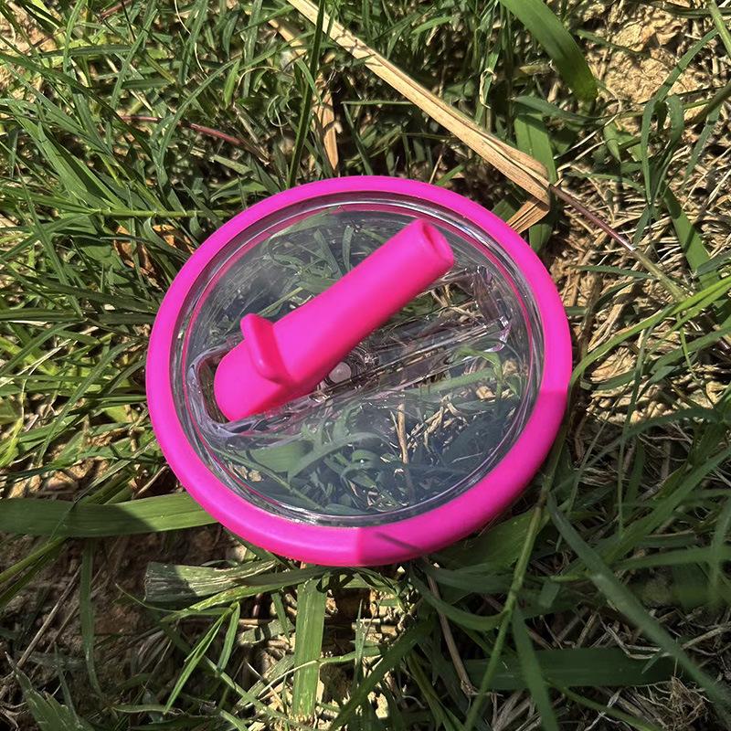 40oz Double-layer Ice Cream Cup Leak Proof Foldable Straw Cover Portable Straight Drinking Mouth Car Cup