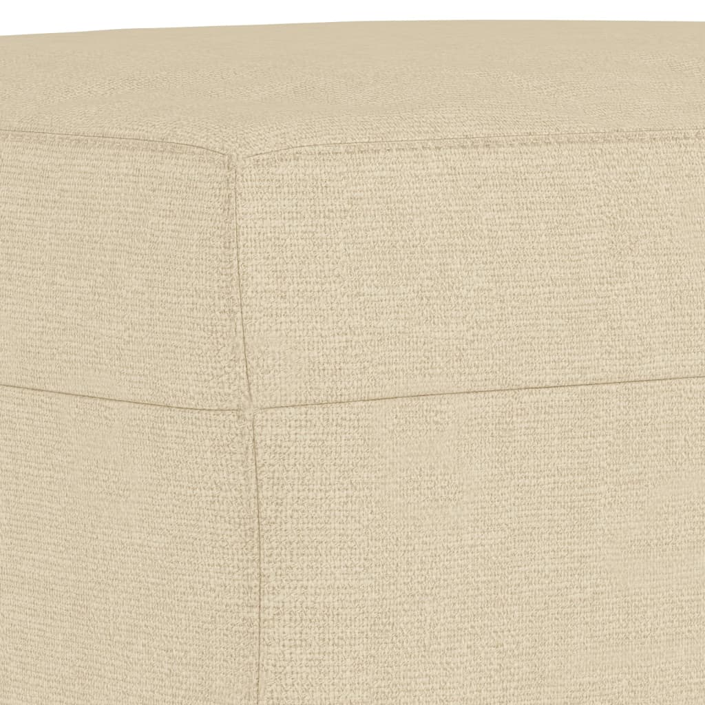 3 Piece Sofa Set with Cushions Cream Fabric