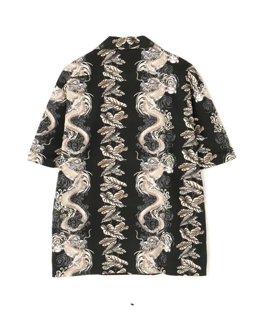 AVIREX Aloha Shirt Dragon Rise Size L 010 Black (WEB&DEPOT Exclusive) Men's 783-5123024