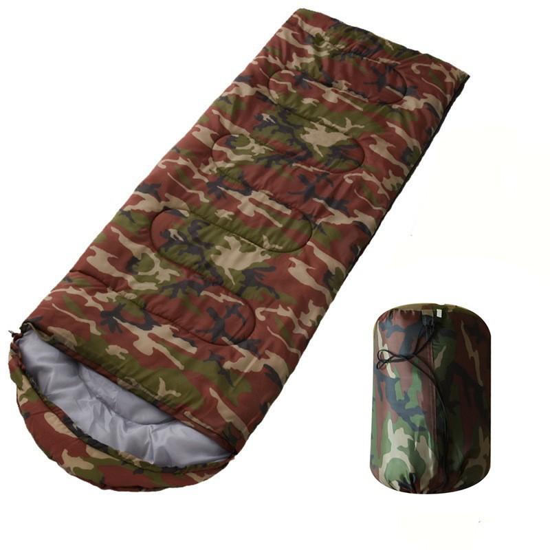Adult Single Camping Sleeping Bag Envelope Style Winter Warm Thick Portable Outdoor Survival Hiking Travel