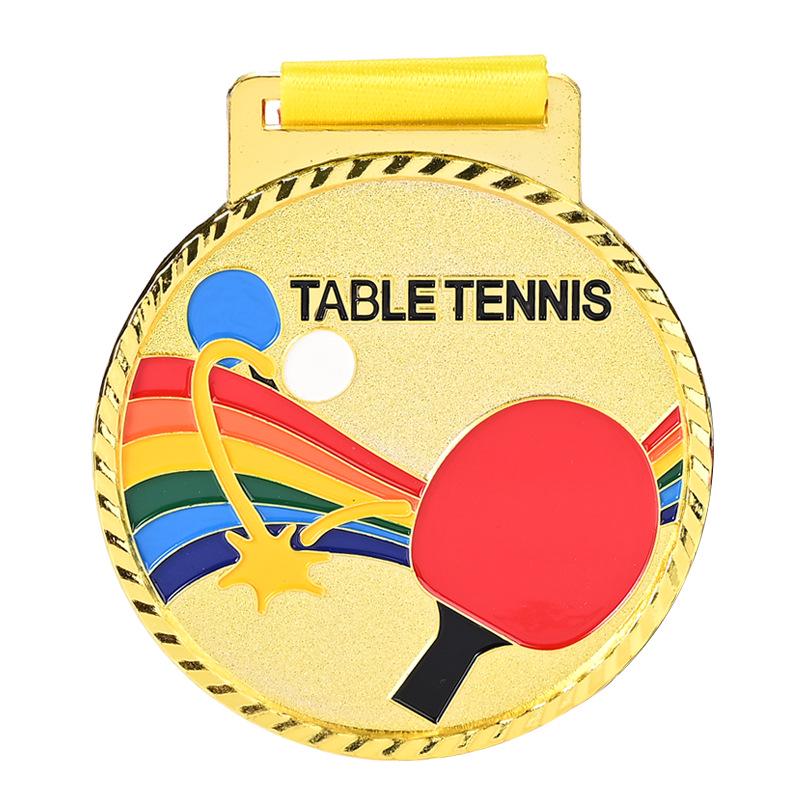 Custom Commemorative Table Tennis Event Medals with Lanyard
