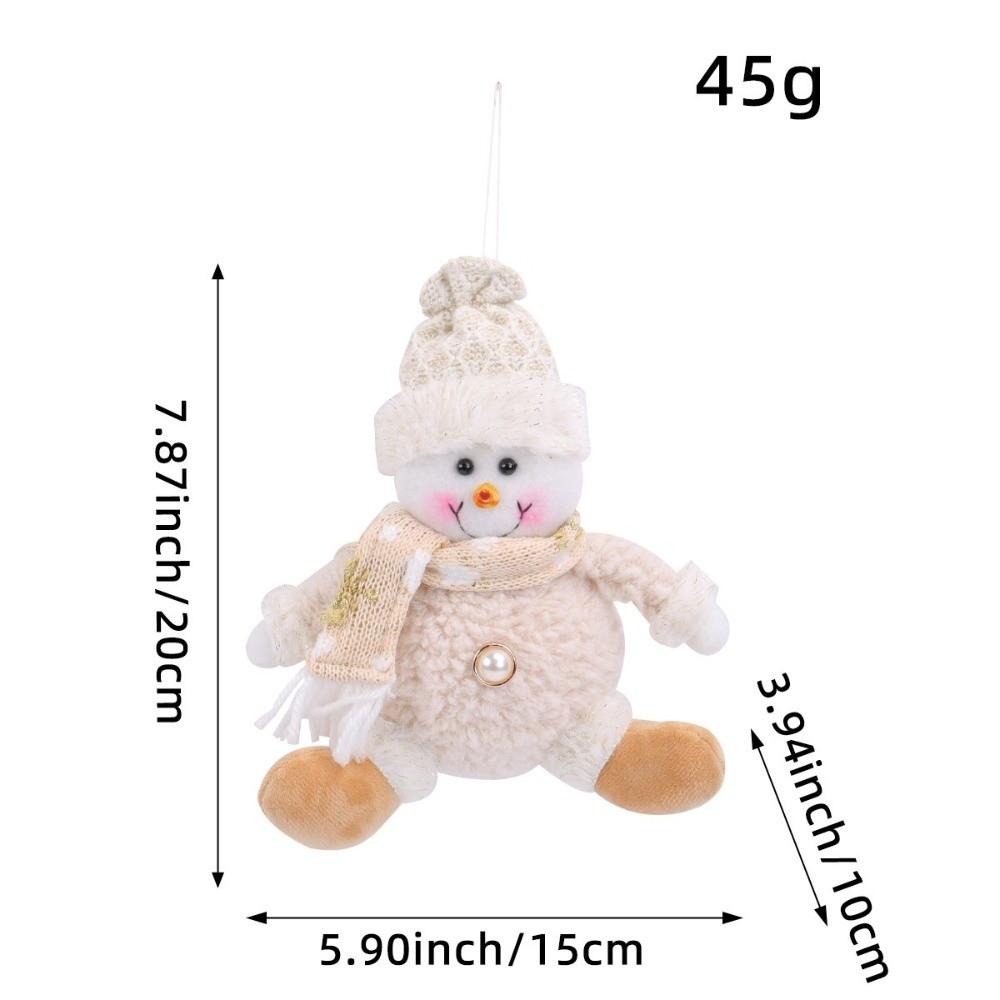 Snowman Christmas Tree Pendant Santa Claus Xmas Hanging Doll Plush Elk Ornament  Christmas Party