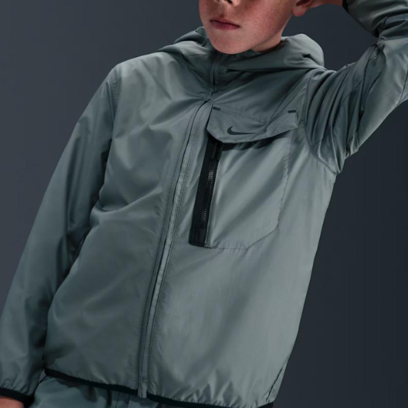 Nike Sportswear City Utility Loose Comfortable Zip Long Sleeve Kids Jackets FZ4905-084