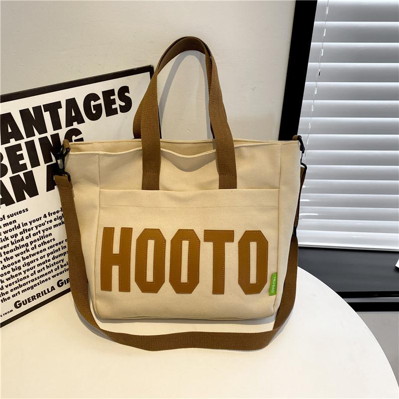 College Students In Class Shoulder Canvas Bag Big Bag Women's Large Capacity New Commuter Tote Big Bag