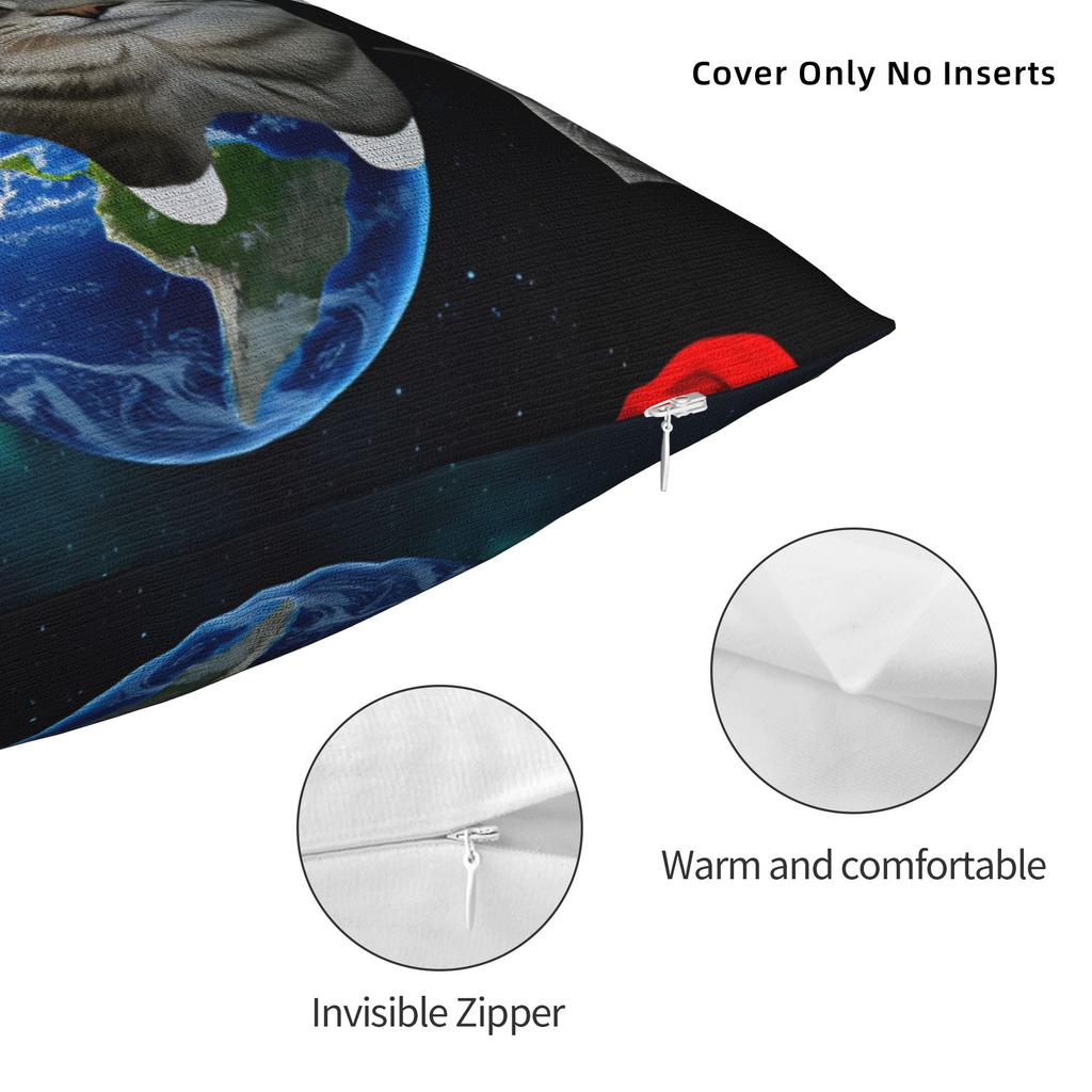 Meowl Cat Pillow Case Soft Pillow Cover Funny Pillowcases For Sofa Couch Bed Living Room