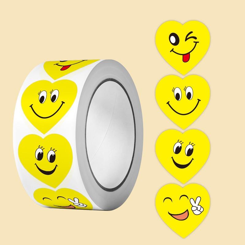 500pcs Smiley Face Expression Pack Children's Inspirational Sealing Stickers Cartoon Cute Funny Funny Creative Stickers