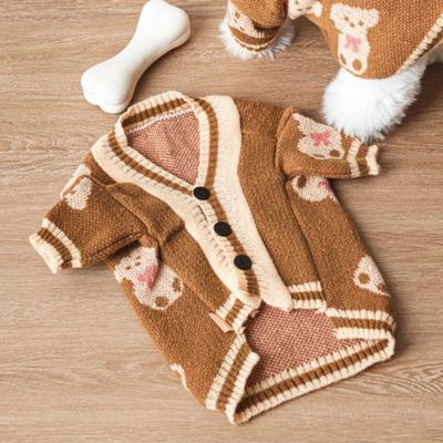 [Pet] Bear Knit Cardigan L