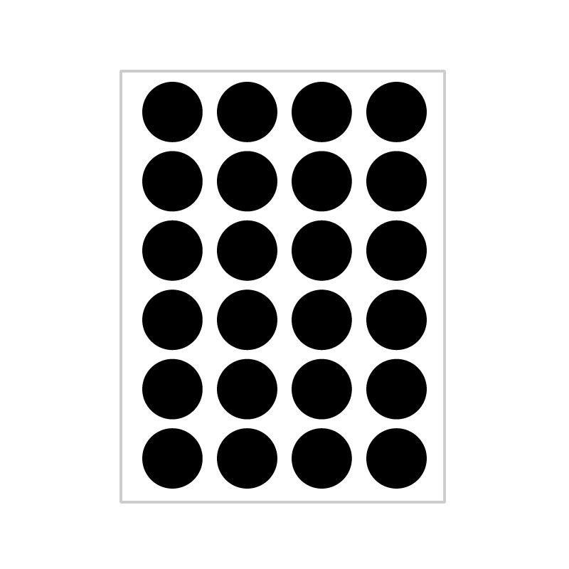 10 Colors Mixed Polka Dot Round Label Stickers: Small & Large, Red, Yellow, Blue, Green, Pink, White, Black, Orange