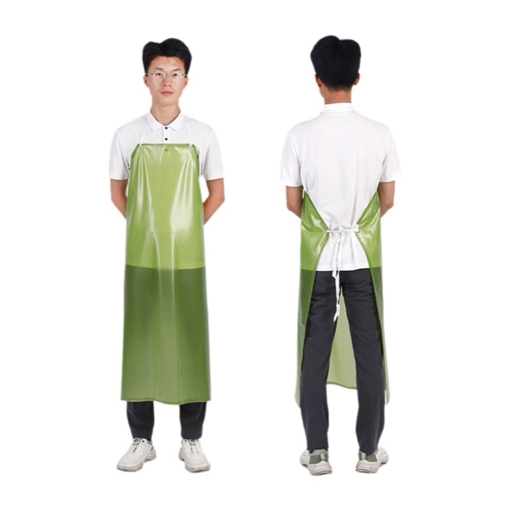Anti-fouling Waterproof Apron Professional Adjustable Elastic Tie Neck Apron Labor Protection Multi-functional Wash Shop Bib