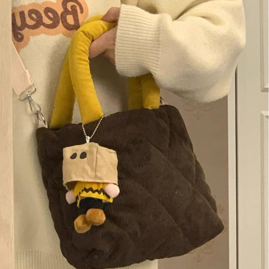 Autumn and winter corduroy bags, new diamond shoulder bags, niche cute handbags, commuting versatile messenger bags