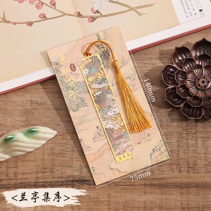 

Chinese Style Retro Bookmark Exquisite Metal Bookmarks Quality Aesthetic Stationery Reading Accessories Book Lover Gifts