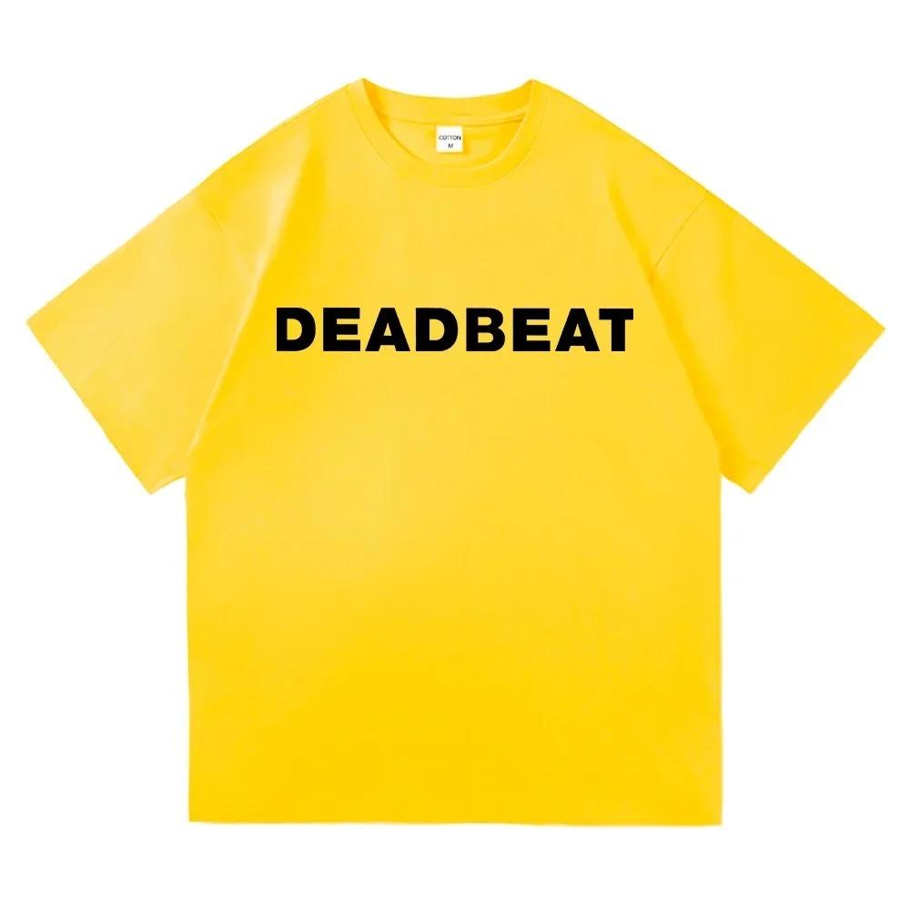 

Tame Impala Deadbeat Унисекс Тяжелый Хлопок Минималистичный Уличный Стиль Желтый Оверсайз Удобная Модная Футболка 4XL