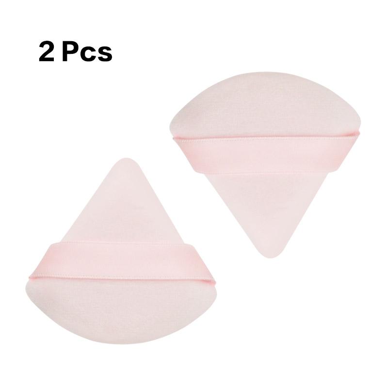 Dreieckiger Puderquasten-Samt, Mini-Make-up-Schwamm für das Gesicht, Kosmetik, weicher Puderquasten-Gesichtspuderquaste aus Baumwolle, waschbar, leicht