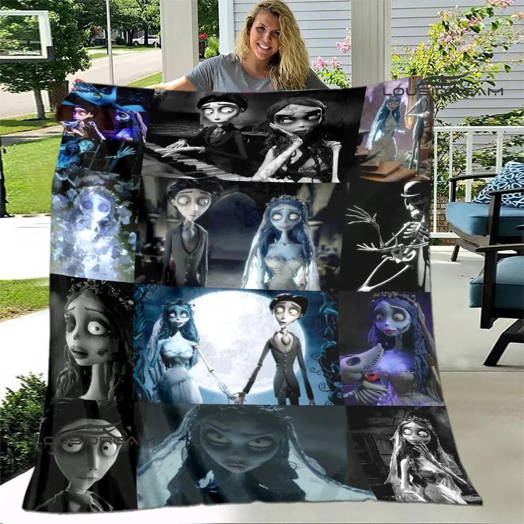 Corpse Bride Tim Burton Druckdecke Kinder Warme Decke Flanell Weich Gemütlich Decke Sofa Bett Auto Must-Have Decke Geburtstagsgeschenk