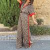 European & American Women's Fashion Leopard Print Luxury Two-Piece Set