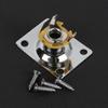 FLEOR 1PCS Guitar Output Jack 6.35mm 1/4 Mono Jack Socket JackPate Square Style for Electric Guitar, Silver/Black Choose
