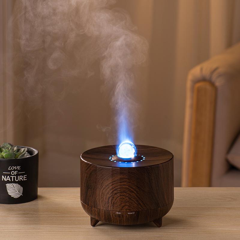 Humidificateur d'aromathérapie transfrontalier: Design Dragon Ball coloré, effet flamme, diffuseur d'huiles essentielles de grande capacité pour la maison.