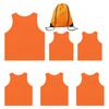 [TOEPODO] Adult Soccer Bibs, Plain, 6-Piece Set with Storage Bag, Junior Soccer Bibs, 10 Colors, Mesh, Breathable, Quick-Drying, Unisex, Suitable for