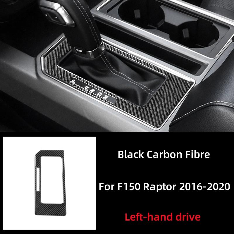 

For Ford F150 Raptor 2016-2020 Car Accessories Carbon Fiber Interior Car Gear Shift Panel Frame Stickers Trim Decoration Cover