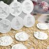 Flexible Silicone Christmas Mould for Wax and Resin Casting, 6 Holiday Cavities with Textured Designs for Candle and Handmade Decoration
