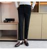 Herren Waffel Slim-Fit Hose - Frühling/Herbst Business Casual mit Bügelfrei, Elastischem Bund und Karottenbeinen.